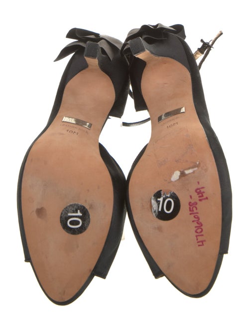 Badgley Mischka Satin Bow Accents D'Orsay Pumps