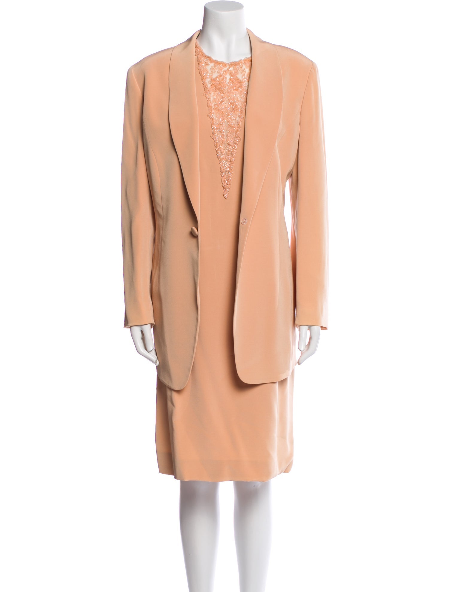 Badgley Mischka Beaded Accents Dress Set