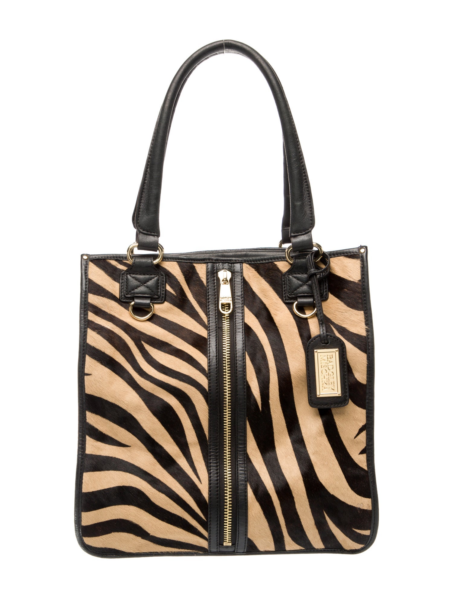 Badgley Mischka Ponyhair Top Handle Bag