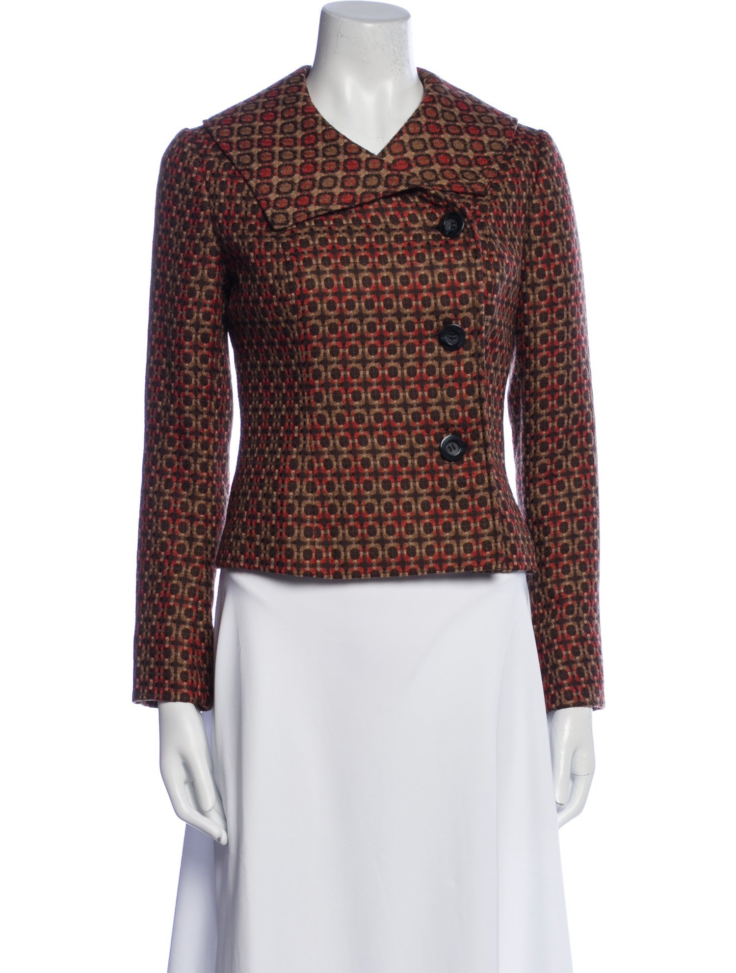 Badgley Mischka Wool Printed Jacket