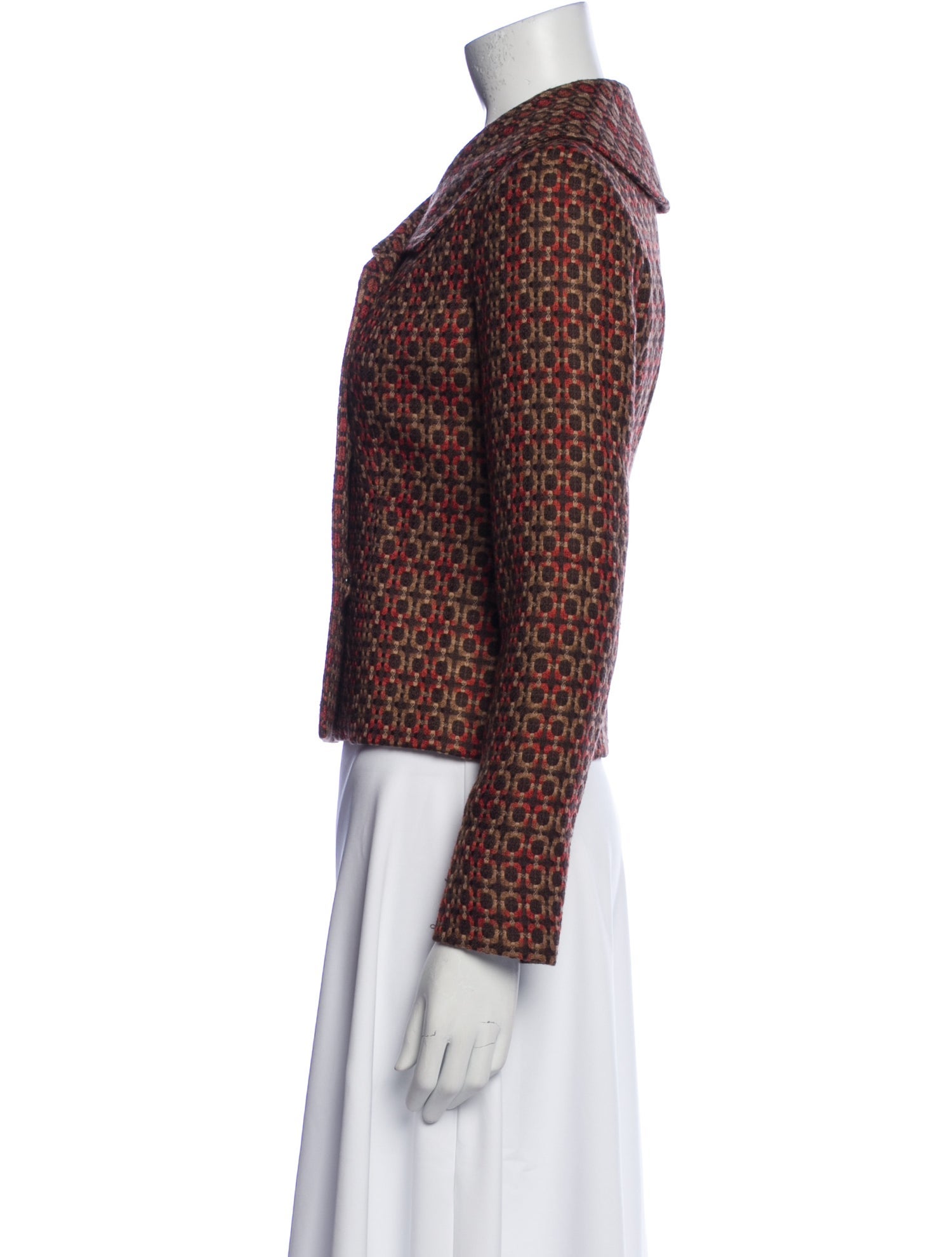 Badgley Mischka Wool Printed Jacket