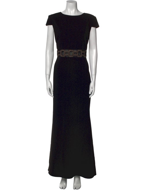 Badgley Mischka Lace Pattern Long Dress