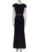 Badgley Mischka Lace Pattern Long Dress