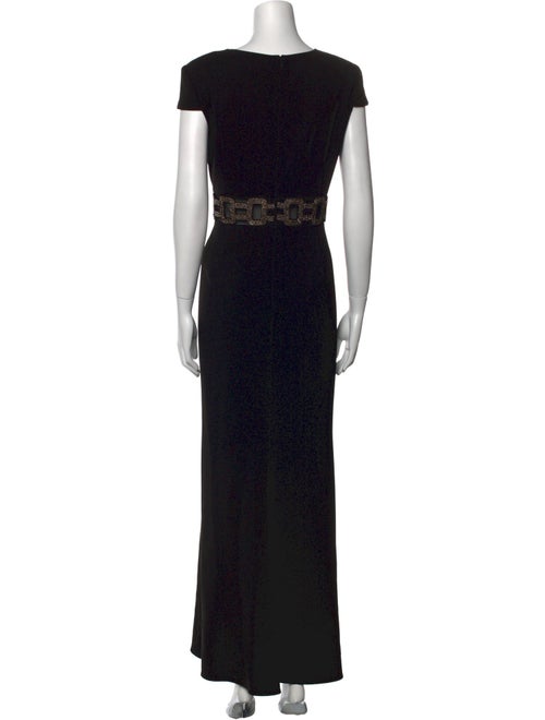 Badgley Mischka Lace Pattern Long Dress