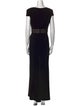 Badgley Mischka Lace Pattern Long Dress