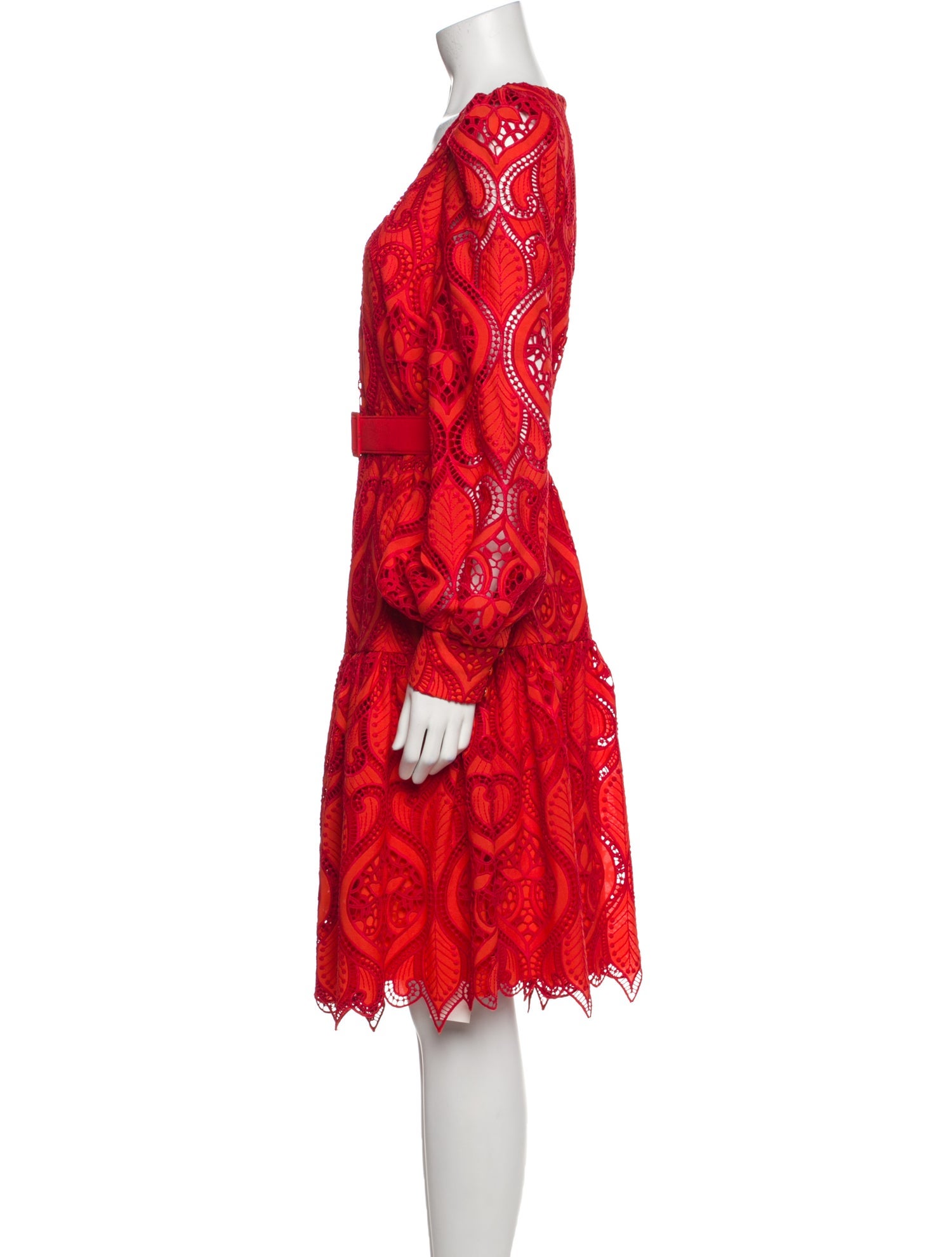 Badgley Mischka Paisley Print Knee-Length Dress