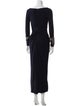 Badgley Mischka Bateau Neckline Long Dress