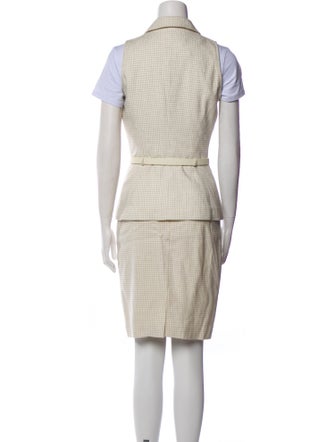 Badgley Mischka Plaid Print Skirt Set