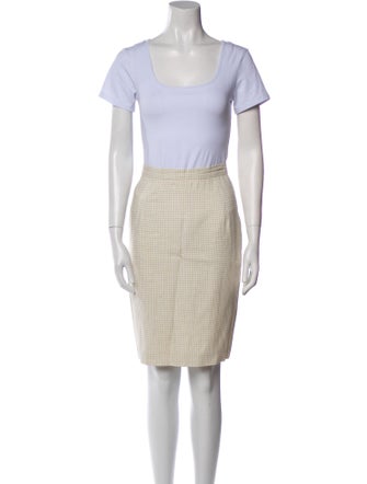 Badgley Mischka Plaid Print Skirt Set