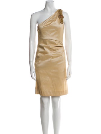 Badgley Mischka One-Shoulder Mini Dress