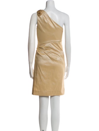 Badgley Mischka One-Shoulder Mini Dress