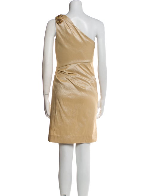 Badgley Mischka One-Shoulder Mini Dress