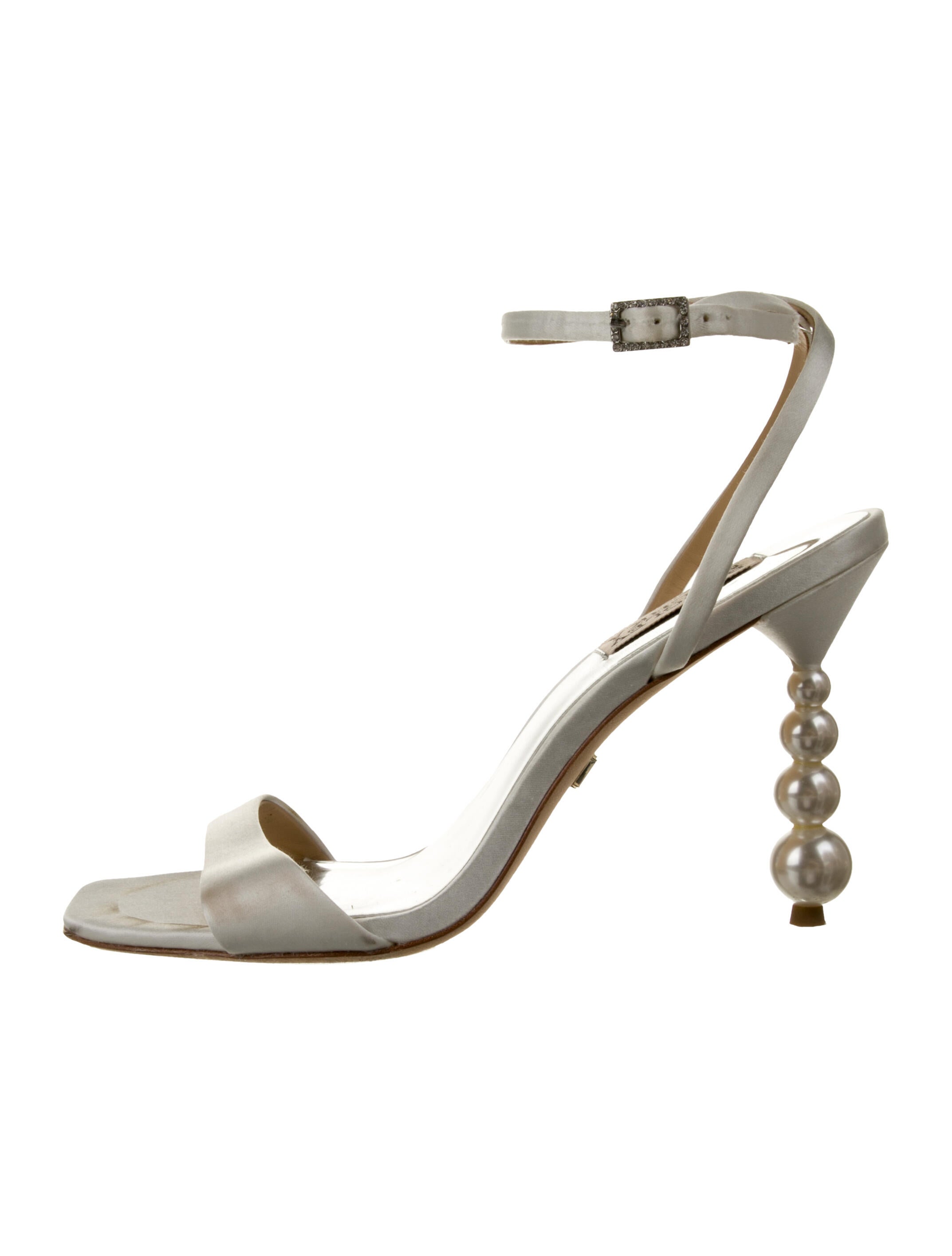 Badgley Mischka Satin Slingback Sandals