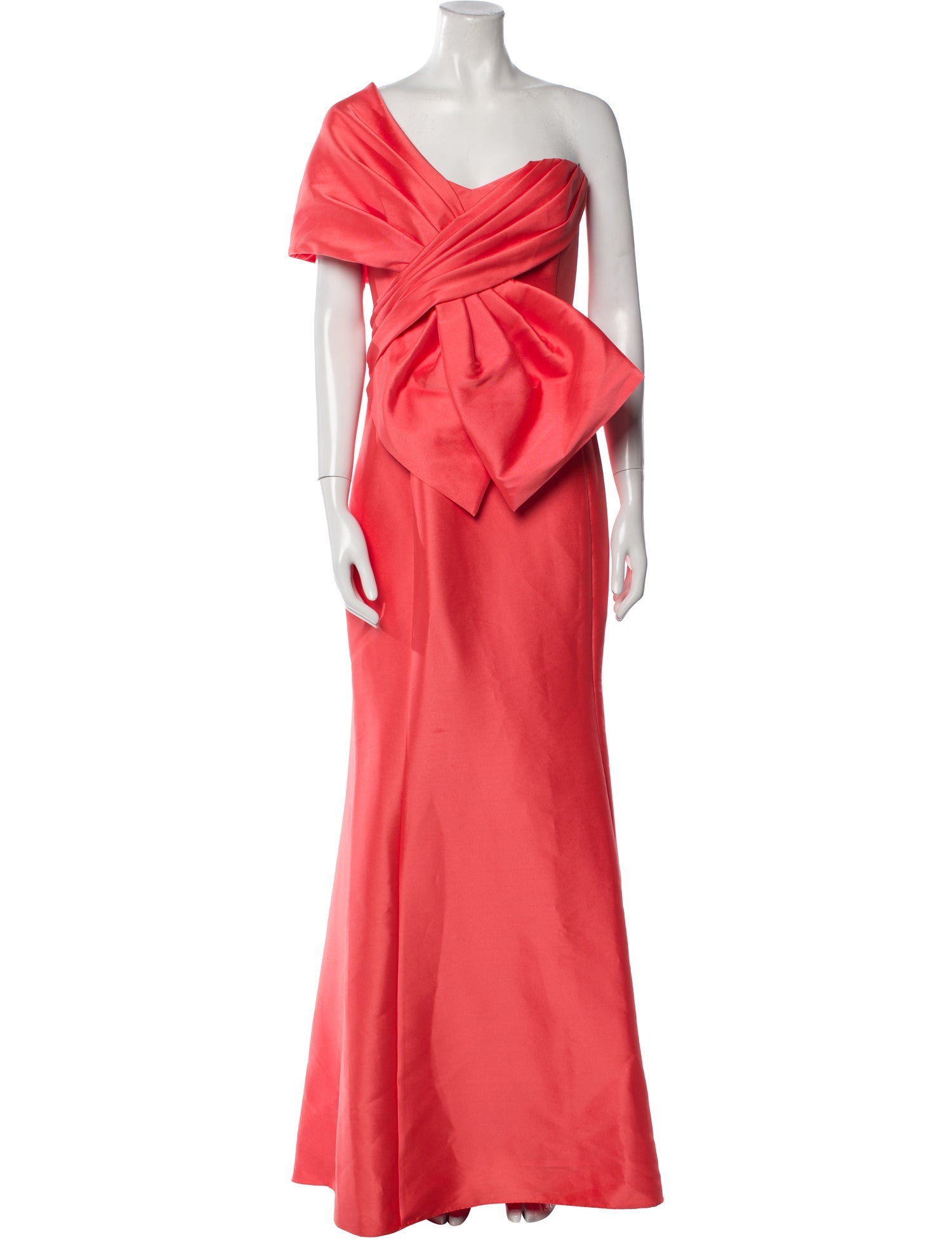 Badgley Mischka One-Shoulder Long Dress