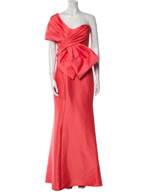 Badgley Mischka One-Shoulder Long Dress