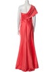 Badgley Mischka One-Shoulder Long Dress