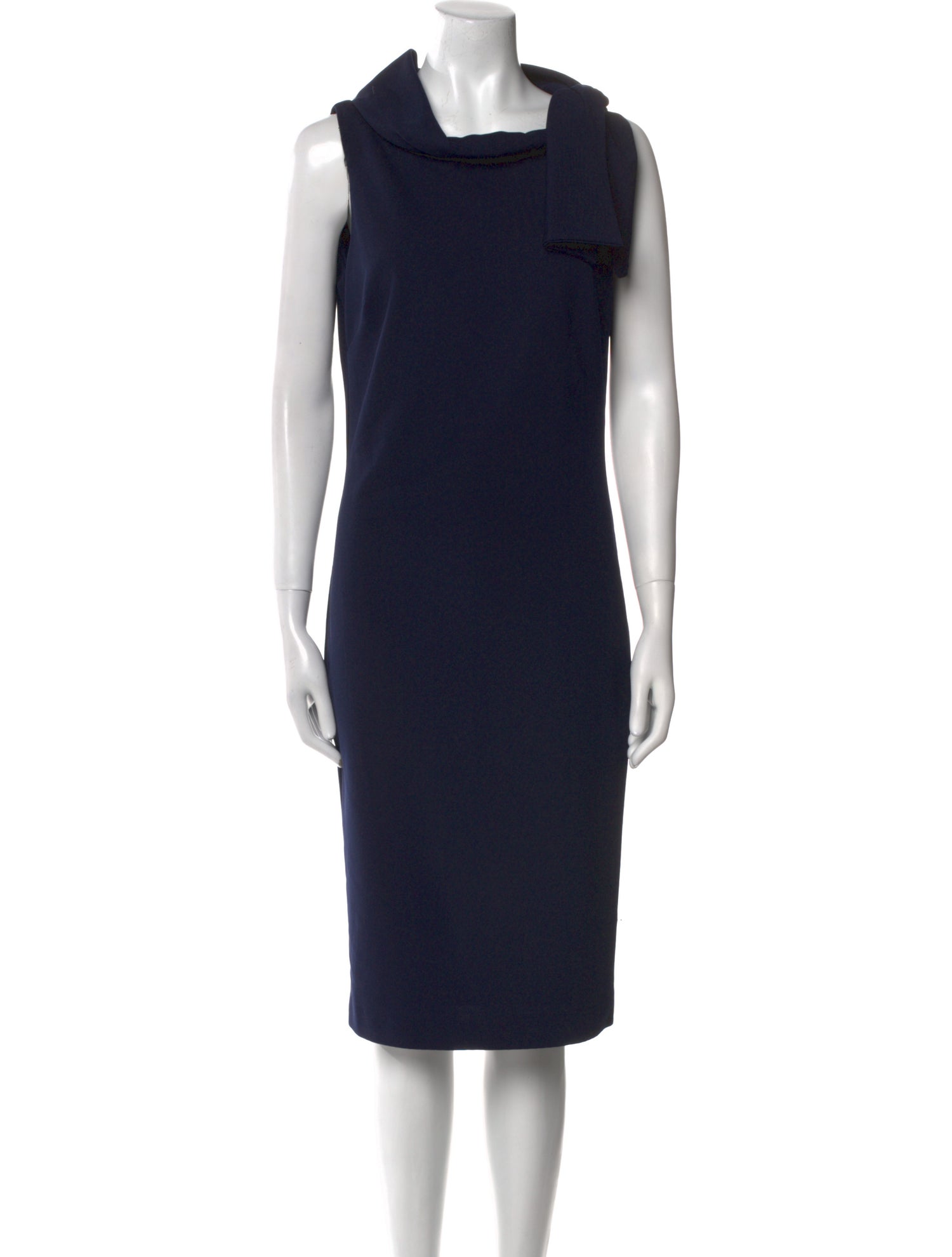 Badgley Mischka Cowl Neck Midi Length Dress