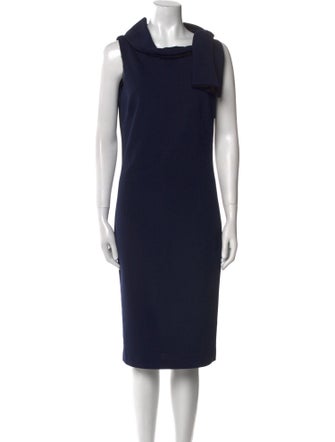 Badgley Mischka Cowl Neck Midi Length Dress