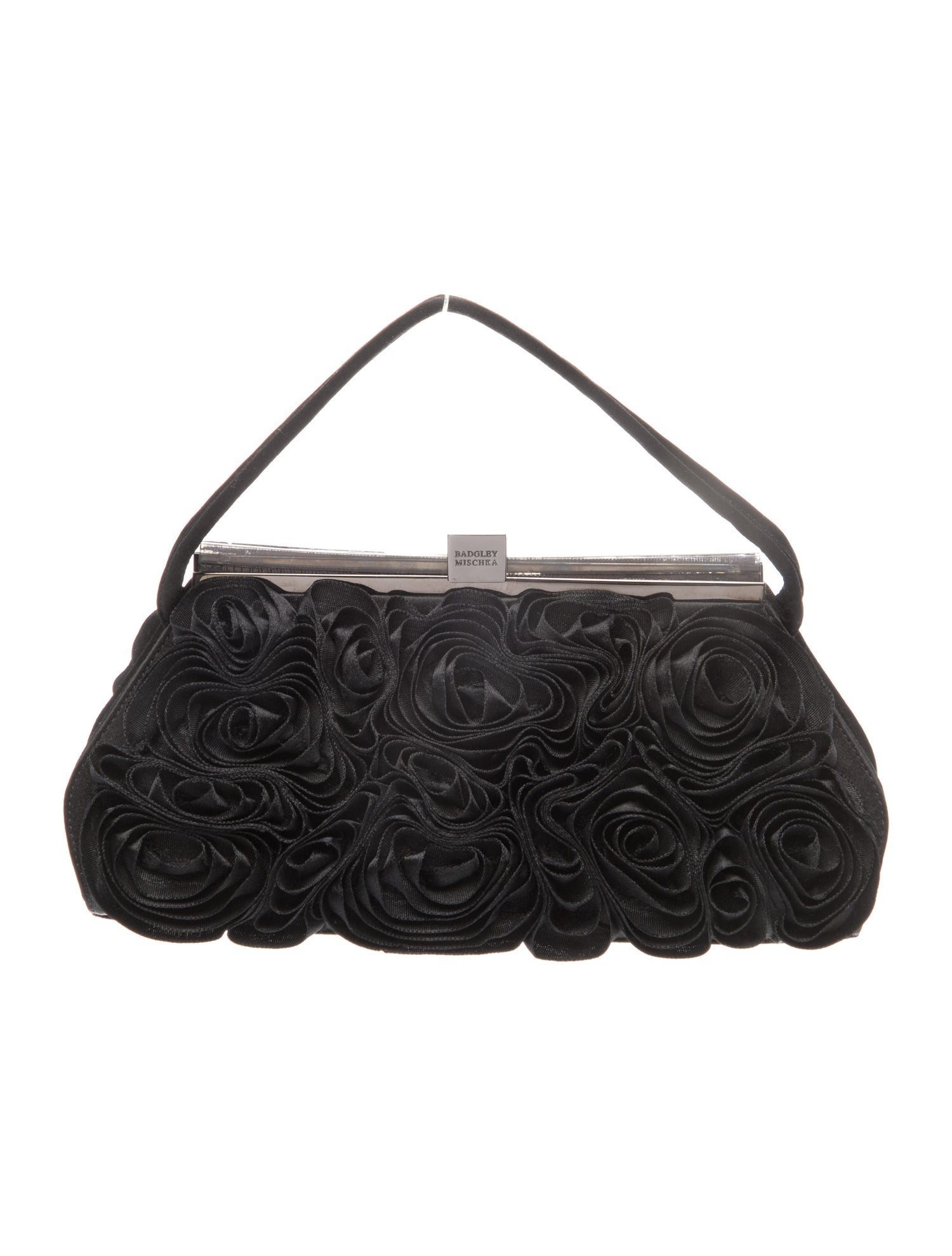 Badgley Mischka Satin Top Handle Bag