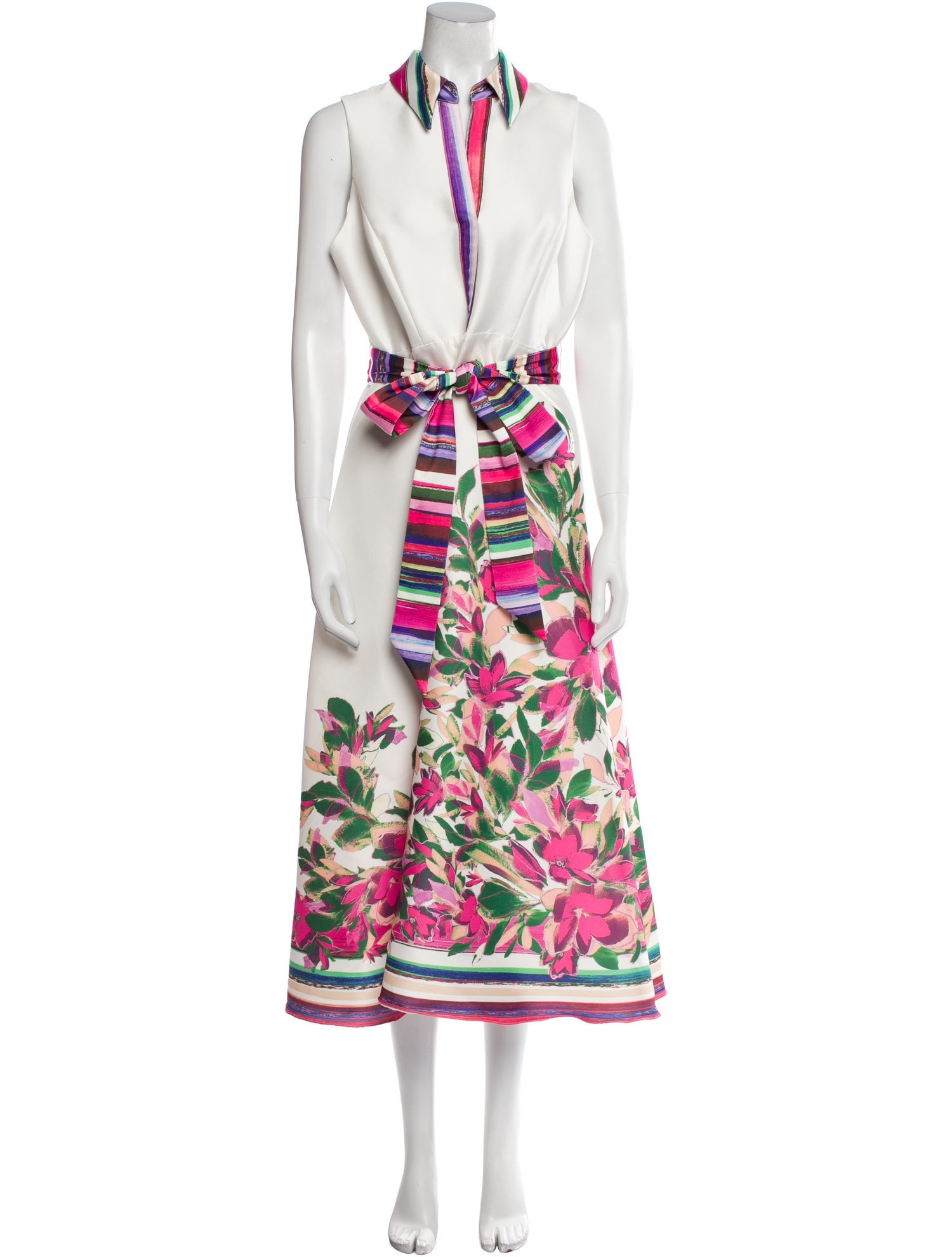 Badgley Mischka Printed Long Dress