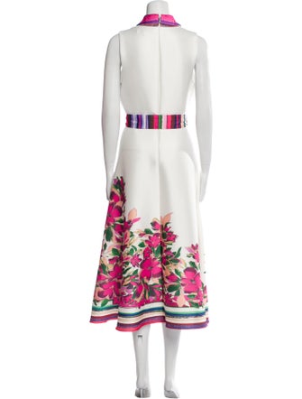 Badgley Mischka Printed Long Dress