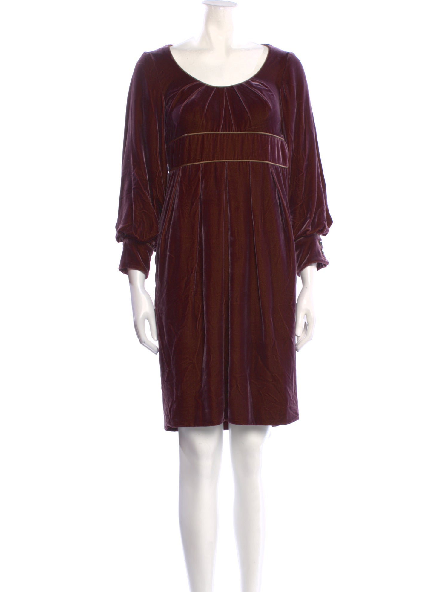 Badgley Mischka Scoop Neck Knee-Length Dress