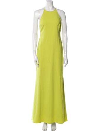 Badgley Mischka Halterneck Long Dress