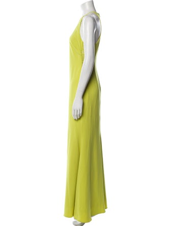 Badgley Mischka Halterneck Long Dress