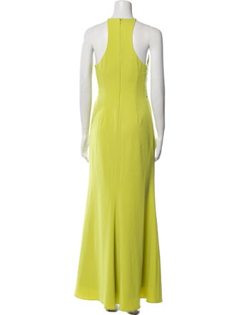 Badgley Mischka Halterneck Long Dress