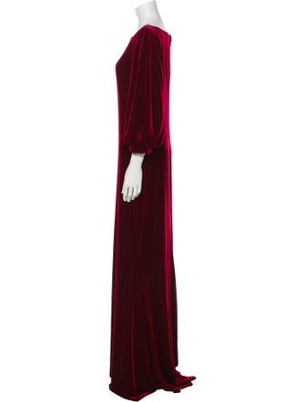 Badgley Mischka Bateau Neckline Long Dress