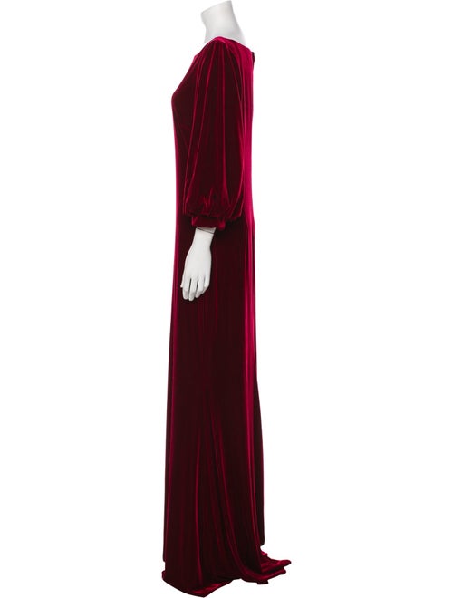 Badgley Mischka Bateau Neckline Long Dress