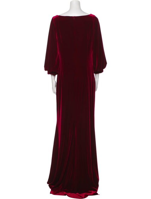 Badgley Mischka Bateau Neckline Long Dress