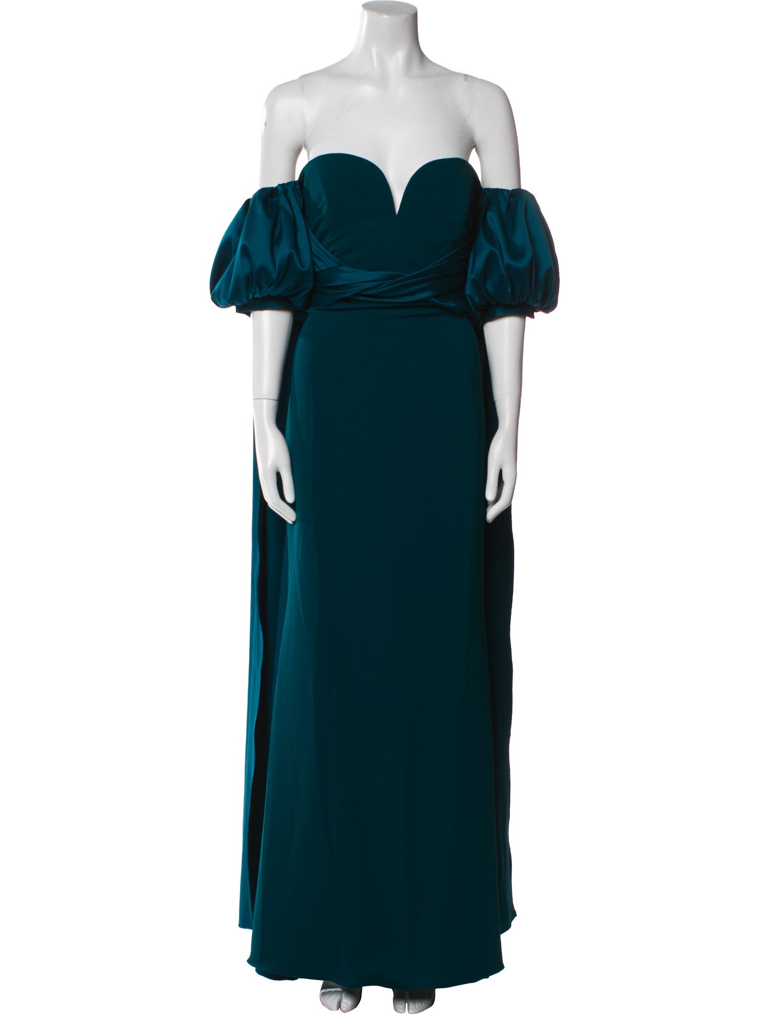 Badgley Mischka Off-The-Shoulder Long Dress