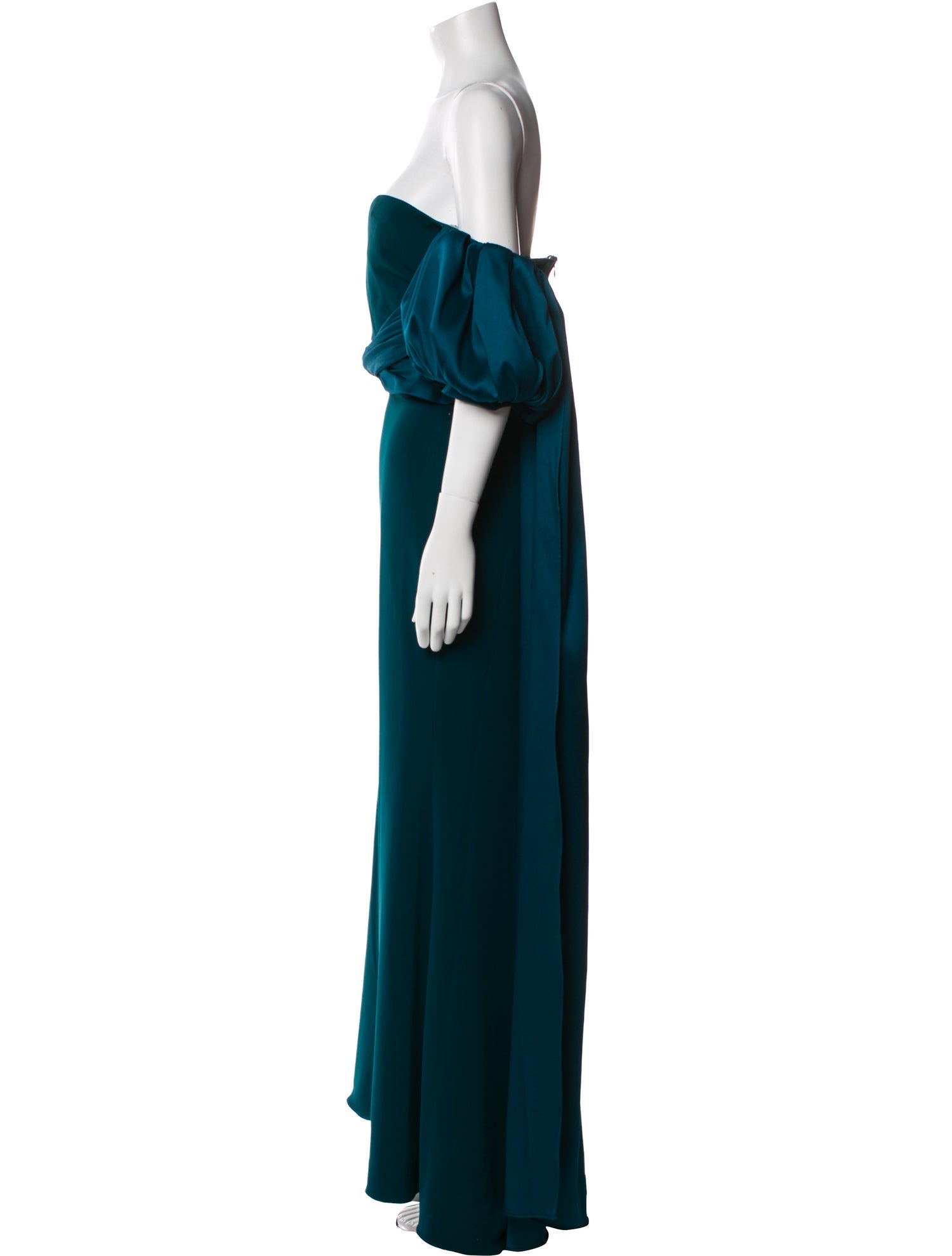 Badgley Mischka Off-The-Shoulder Long Dress