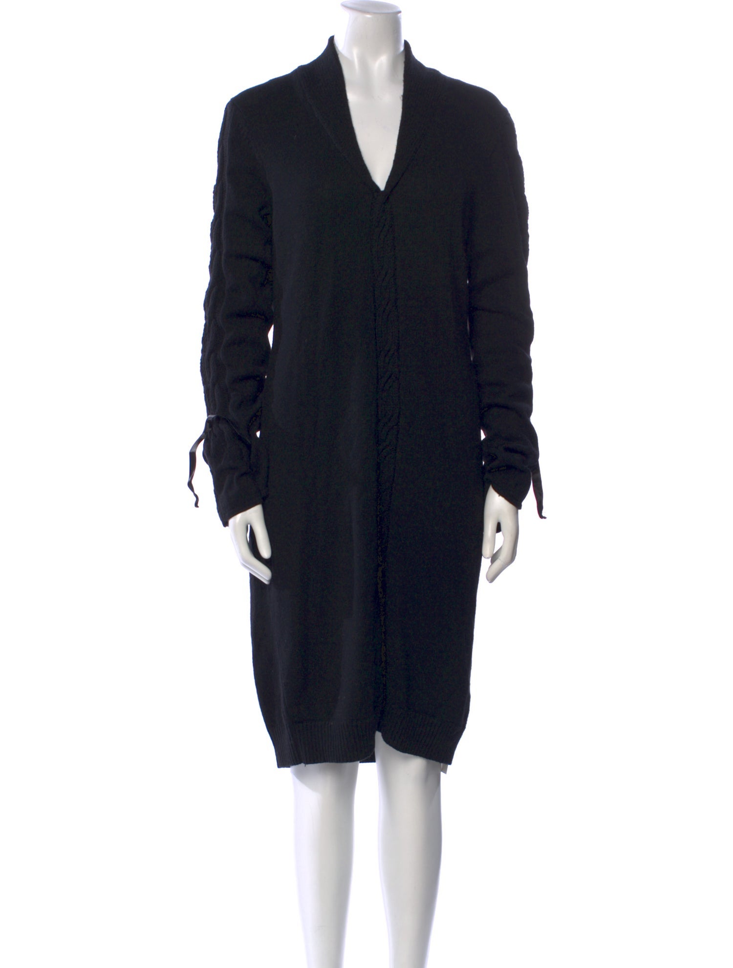 Badgley Mischka V-Neck Knee-Length Dress