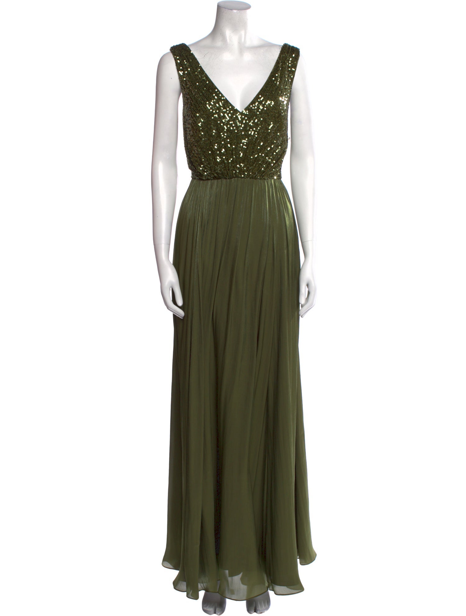 Badgley Mischka V-Neck Long Dress w/ Tags