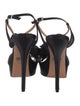 Badgley Mischka Satin T-Strap Sandals