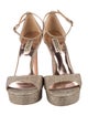 Badgley Mischka Glitter Crystal Embellishments Sandals