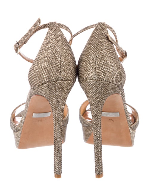 Badgley Mischka Glitter Crystal Embellishments Sandals