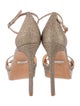 Badgley Mischka Glitter Crystal Embellishments Sandals