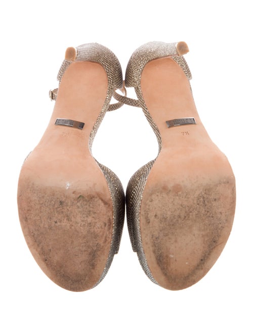 Badgley Mischka Glitter Crystal Embellishments Sandals