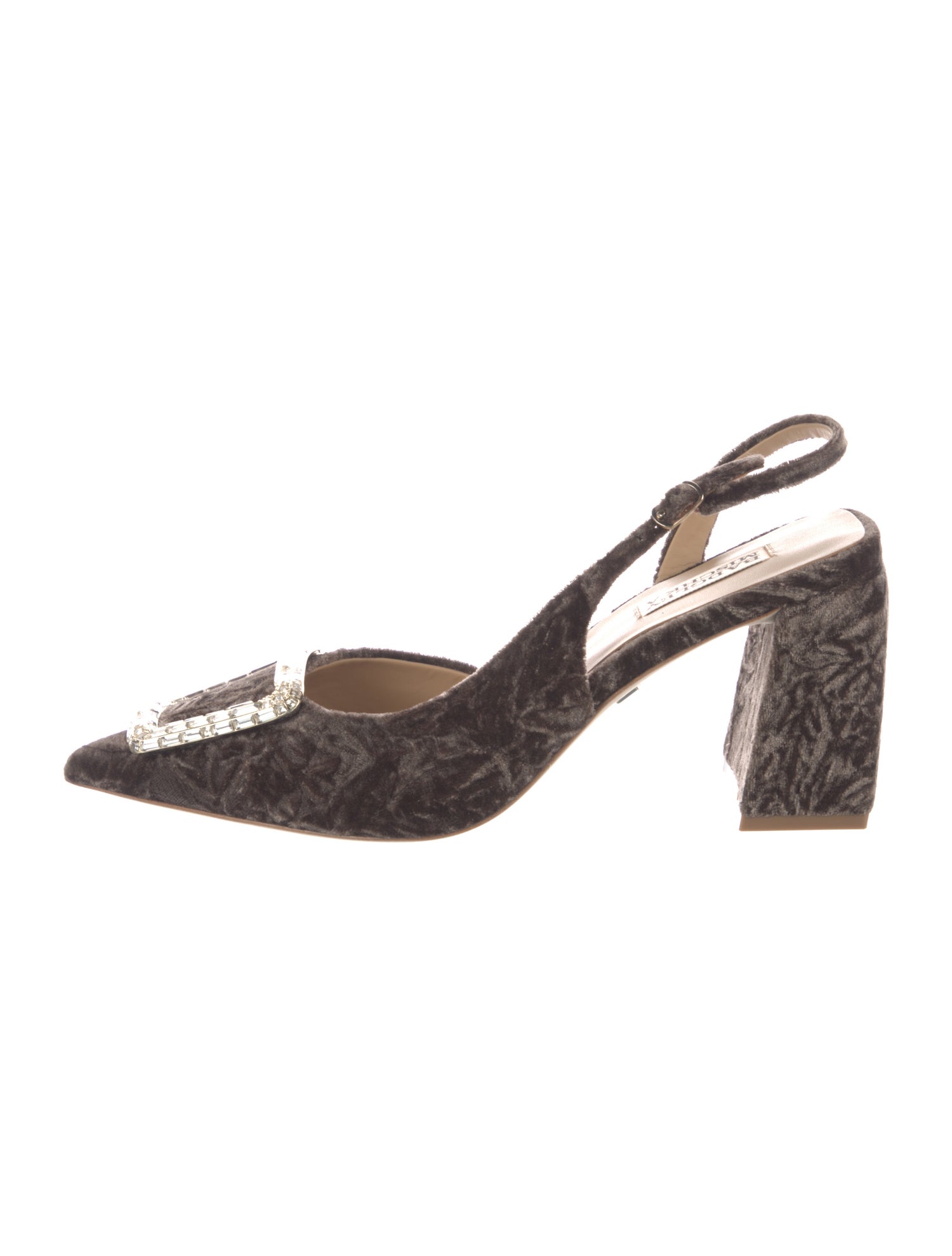 Badgley Mischka Velvet Animal Print Slingback Pumps