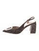 Badgley Mischka Velvet Animal Print Slingback Pumps