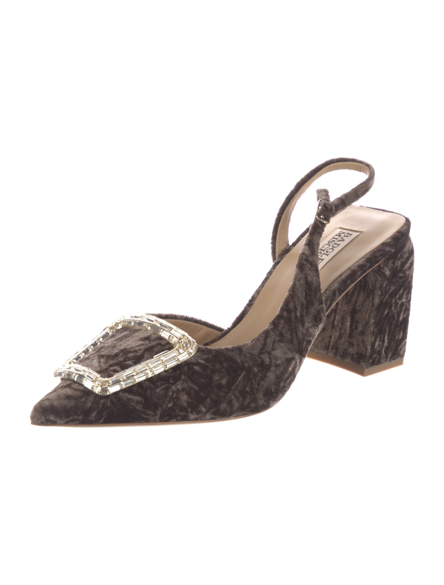 Badgley Mischka Velvet Animal Print Slingback Pumps