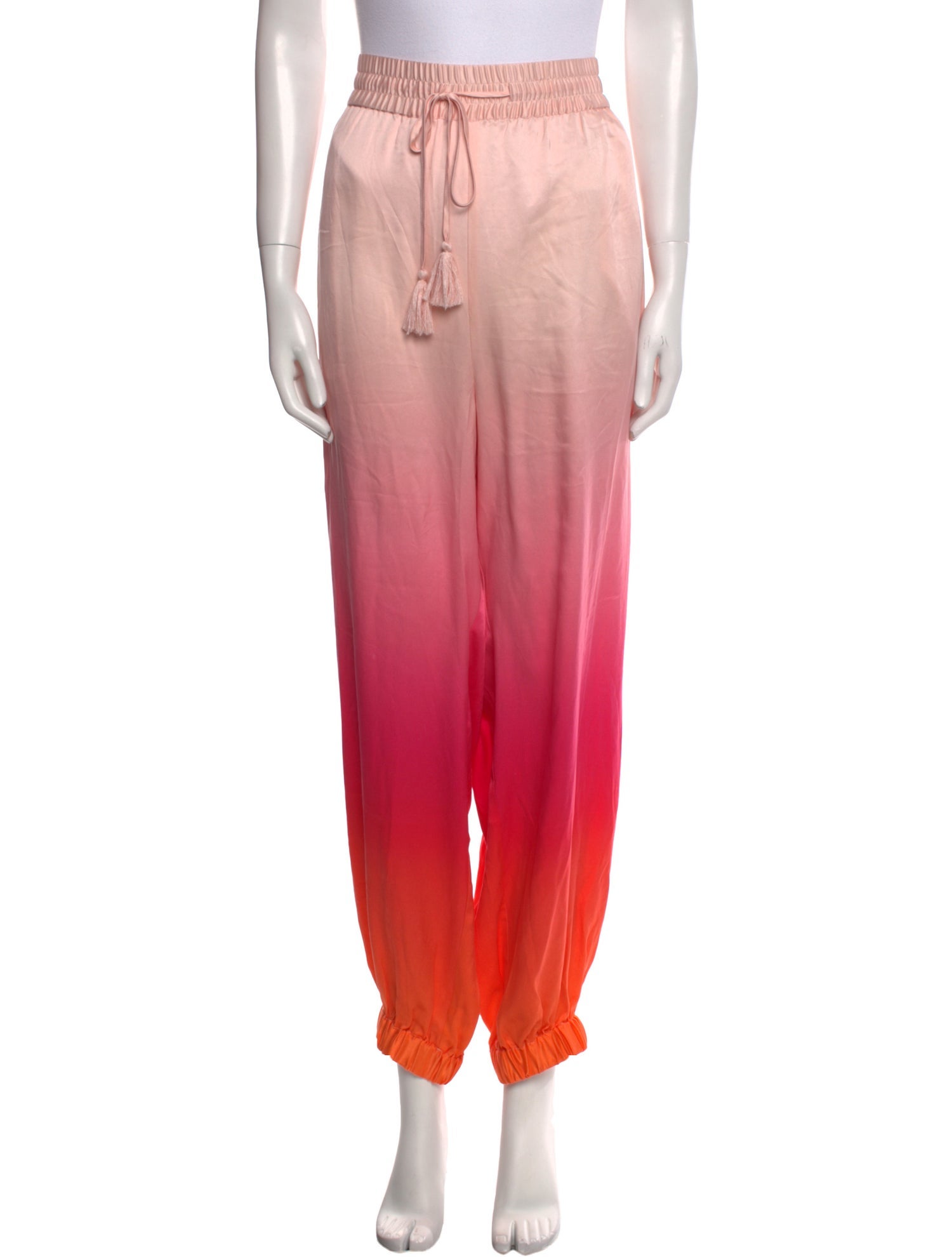 Badgley Mischka Silk Straight Leg Pants