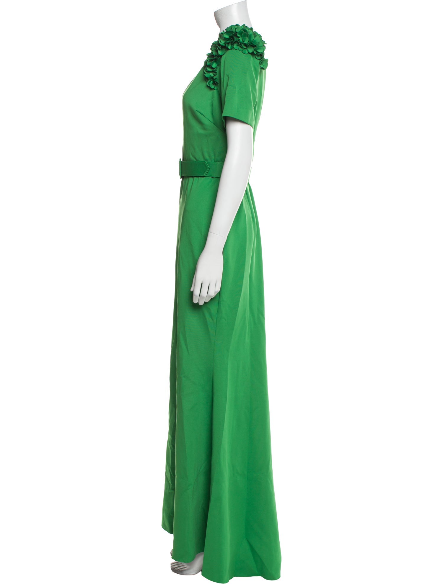 Badgley Mischka V-Neck Long Dress