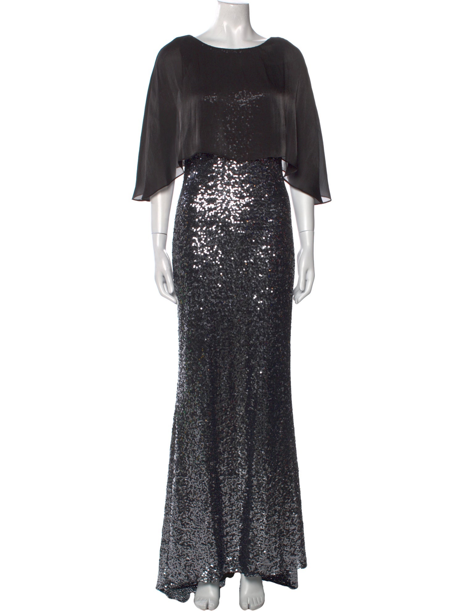 Badgley Mischka Crew Neck Long Dress w/ Tags