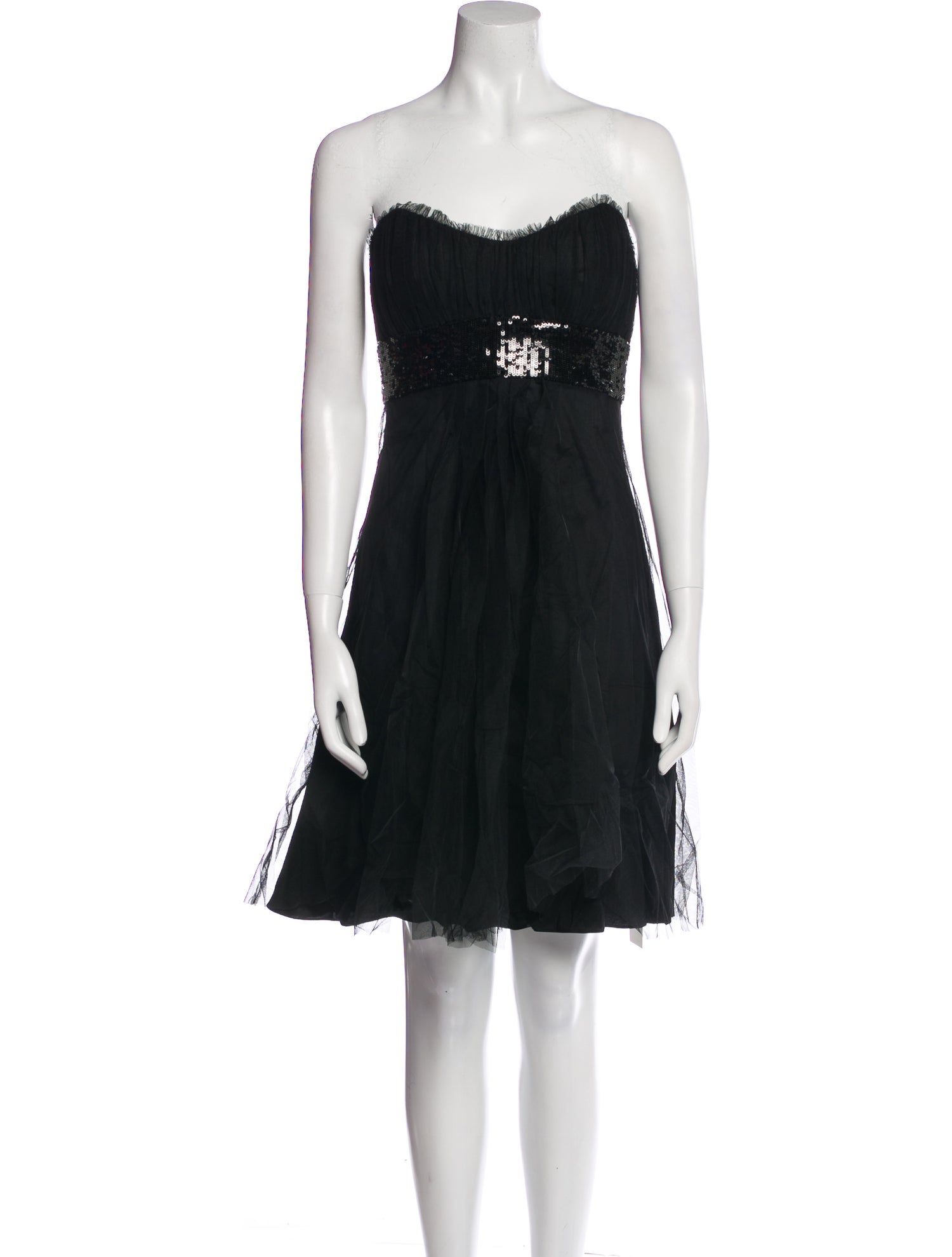 Badgley Mischka Strapless Mini Dress