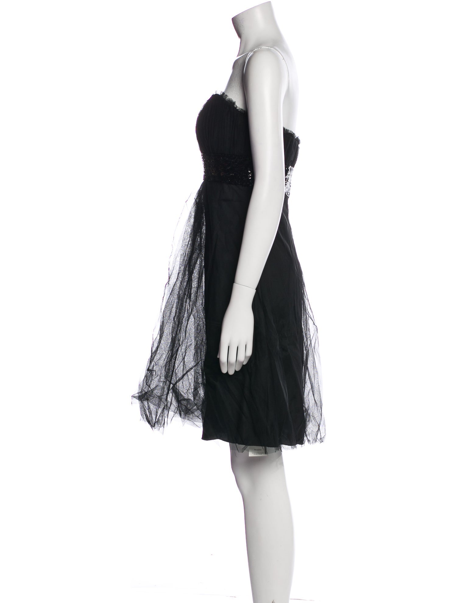 Badgley Mischka Strapless Mini Dress