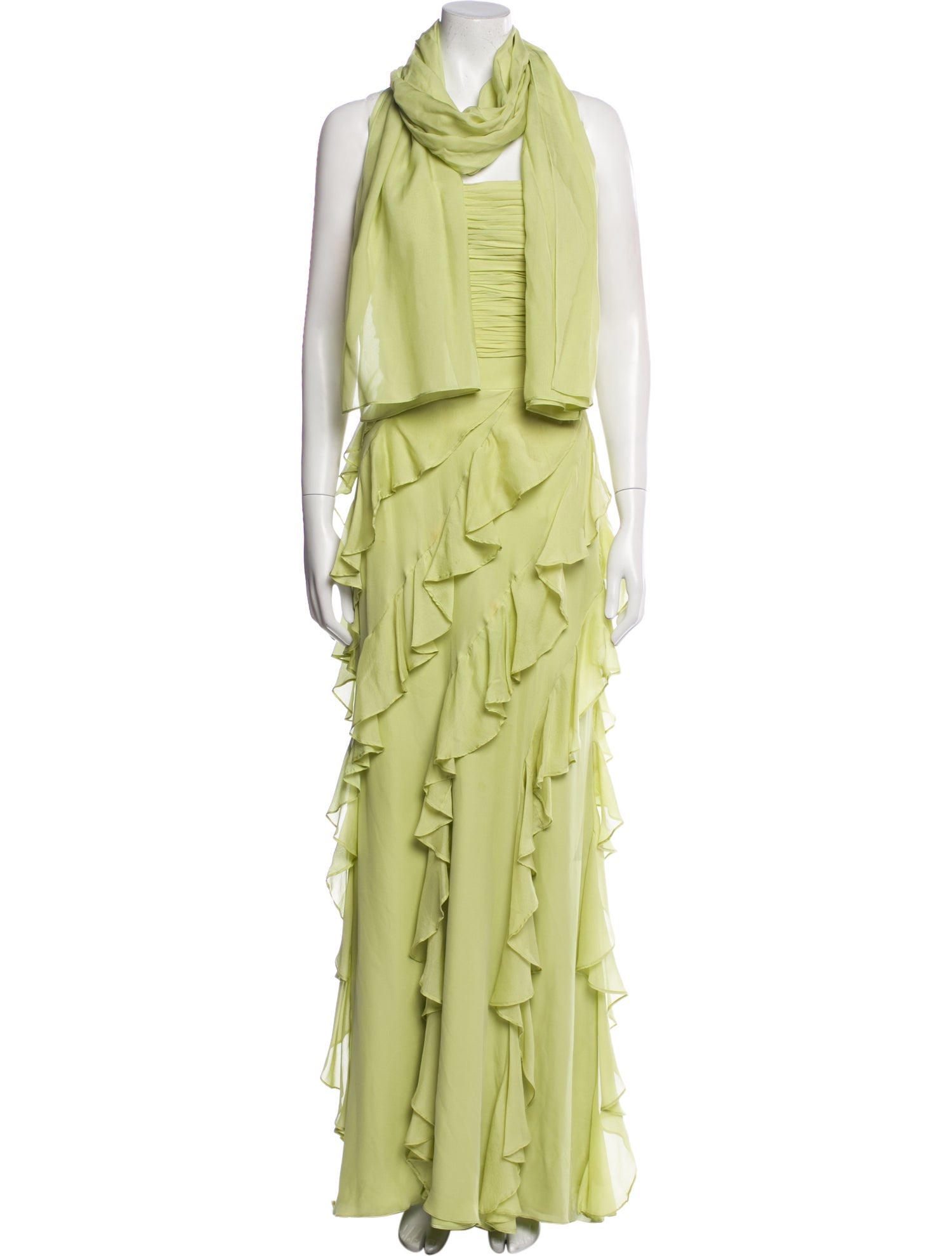 Badgley Mischka Silk Long Dress